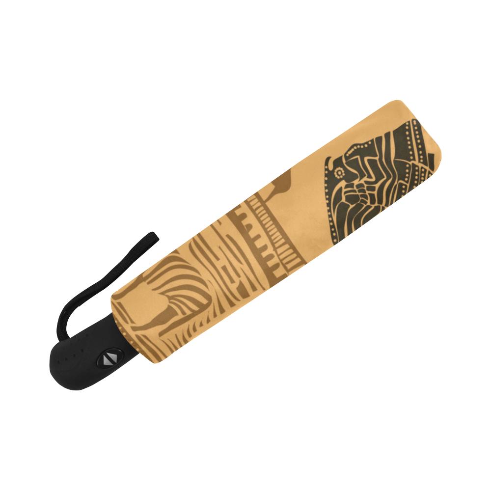 African Girl Safari Automatic Foldable Umbrella