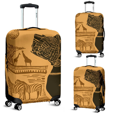African Girl Safari Luggage Cover Protector