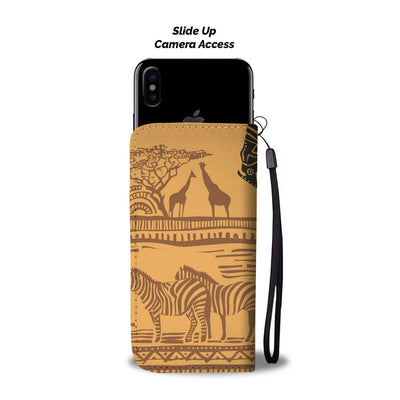 African Girl Safari Wallet Phone Case