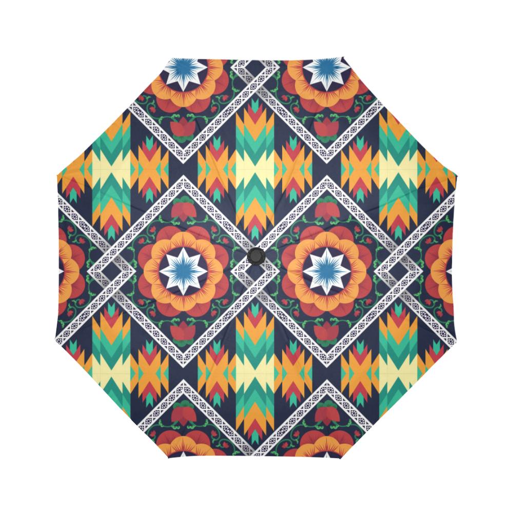 African Kente Automatic Foldable Umbrella