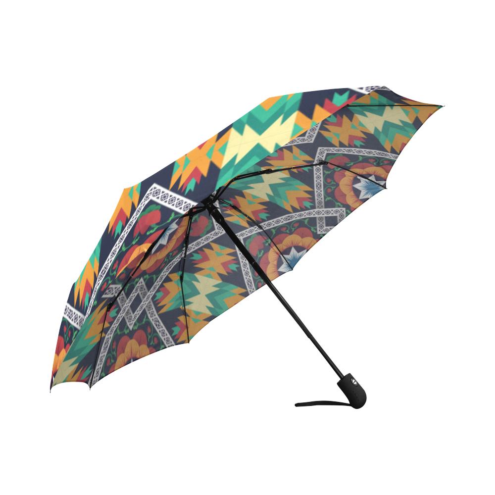 African Kente Automatic Foldable Umbrella