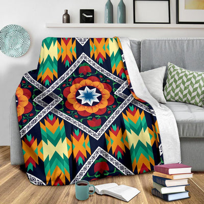 African Kente Fleece Blanket