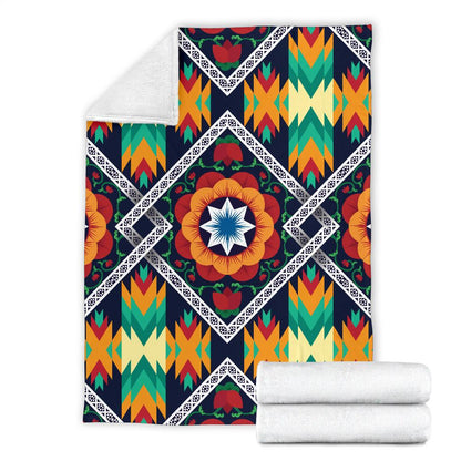 African Kente Fleece Blanket