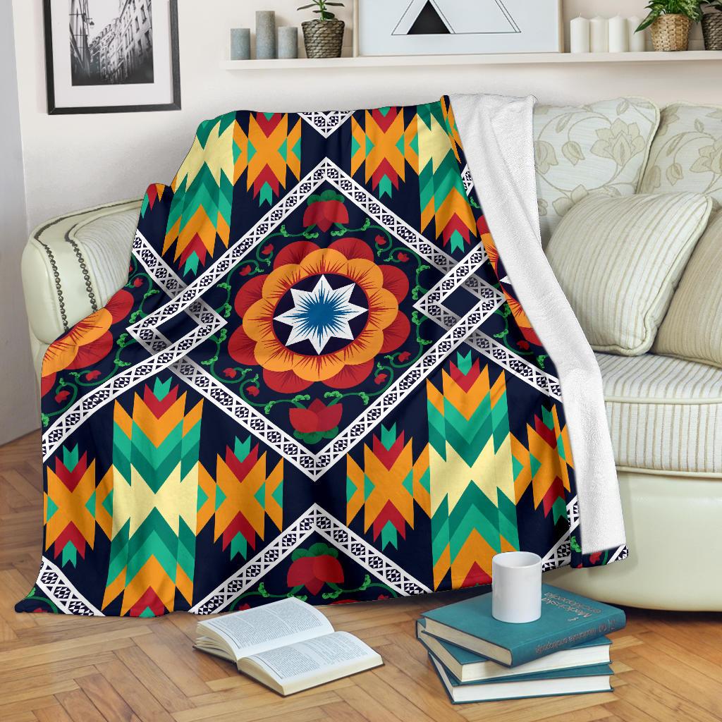 African Kente Fleece Blanket