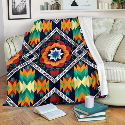 African Kente Fleece Blanket