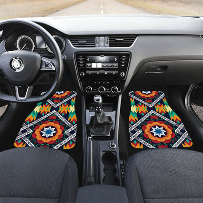African Kente Front and Back Car Floor Mats