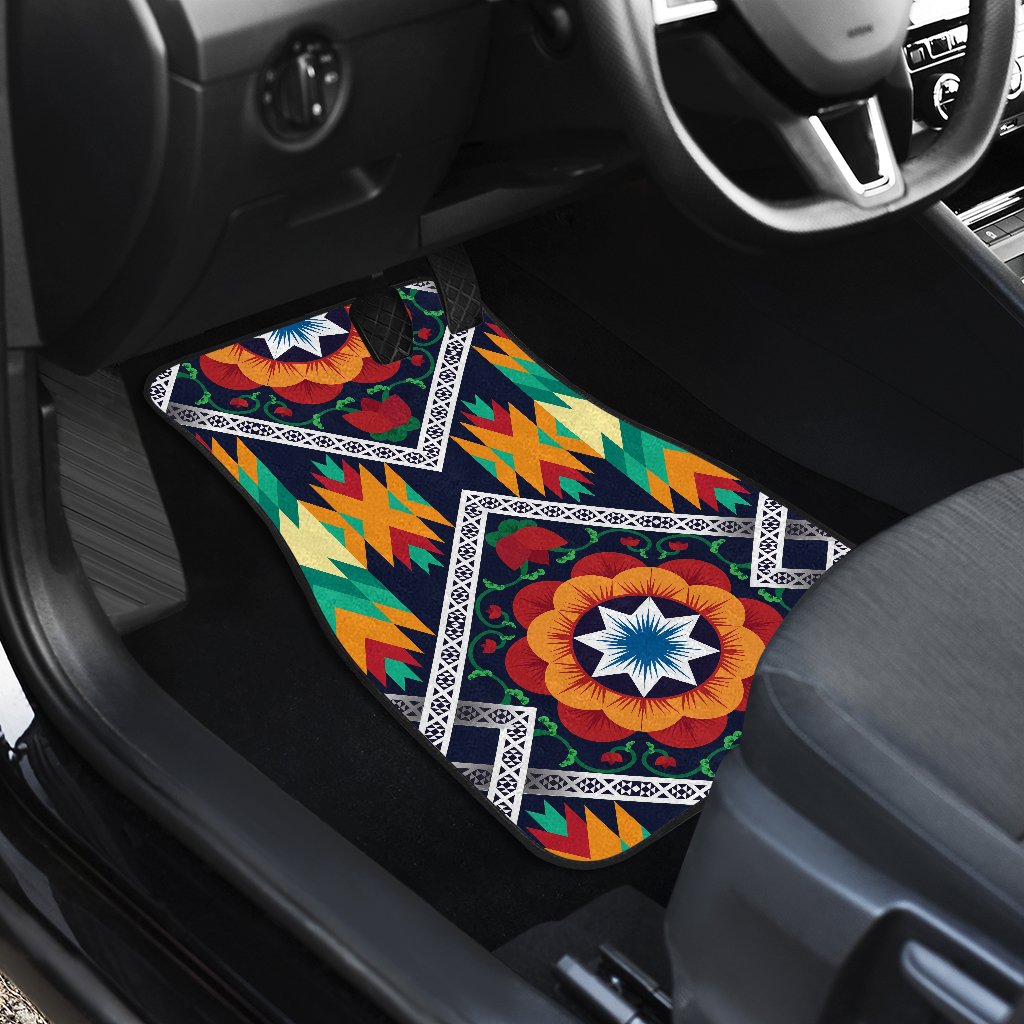 African Kente Front and Back Car Floor Mats