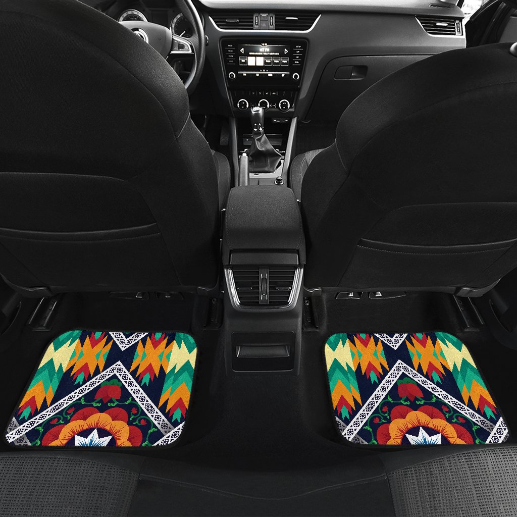 African Kente Front and Back Car Floor Mats