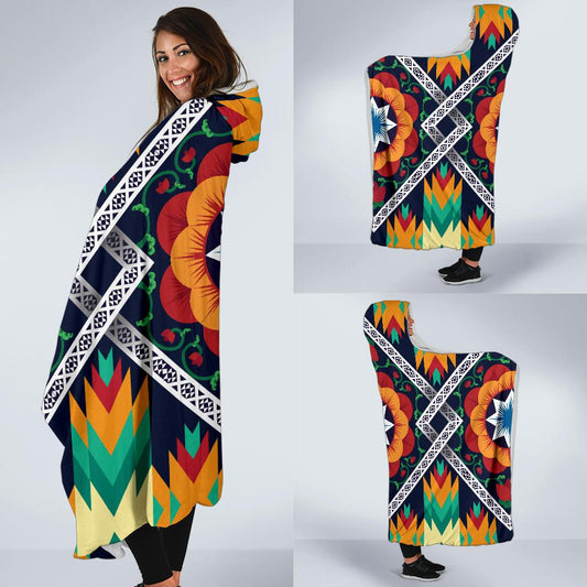 African Kente Hooded Blanket-JORJUNE.COM