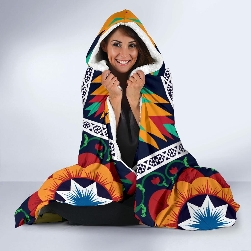 African Kente Hooded Blanket-JORJUNE.COM