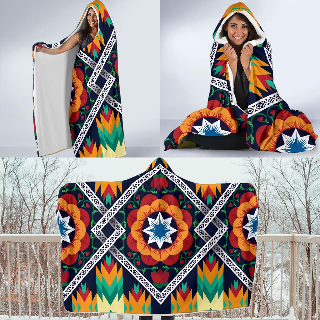 African Kente Hooded Blanket-JORJUNE.COM
