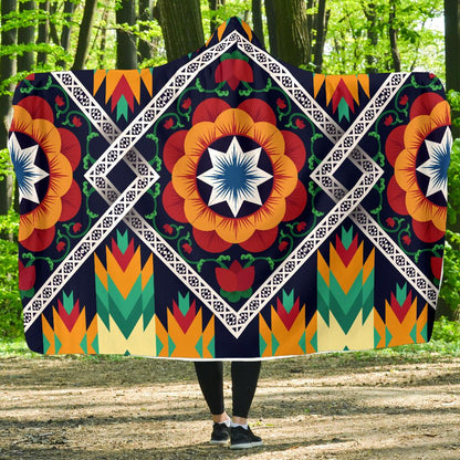 African Kente Hooded Blanket-JORJUNE.COM