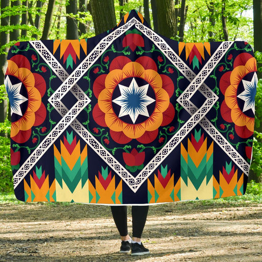African Kente Hooded Blanket-JORJUNE.COM