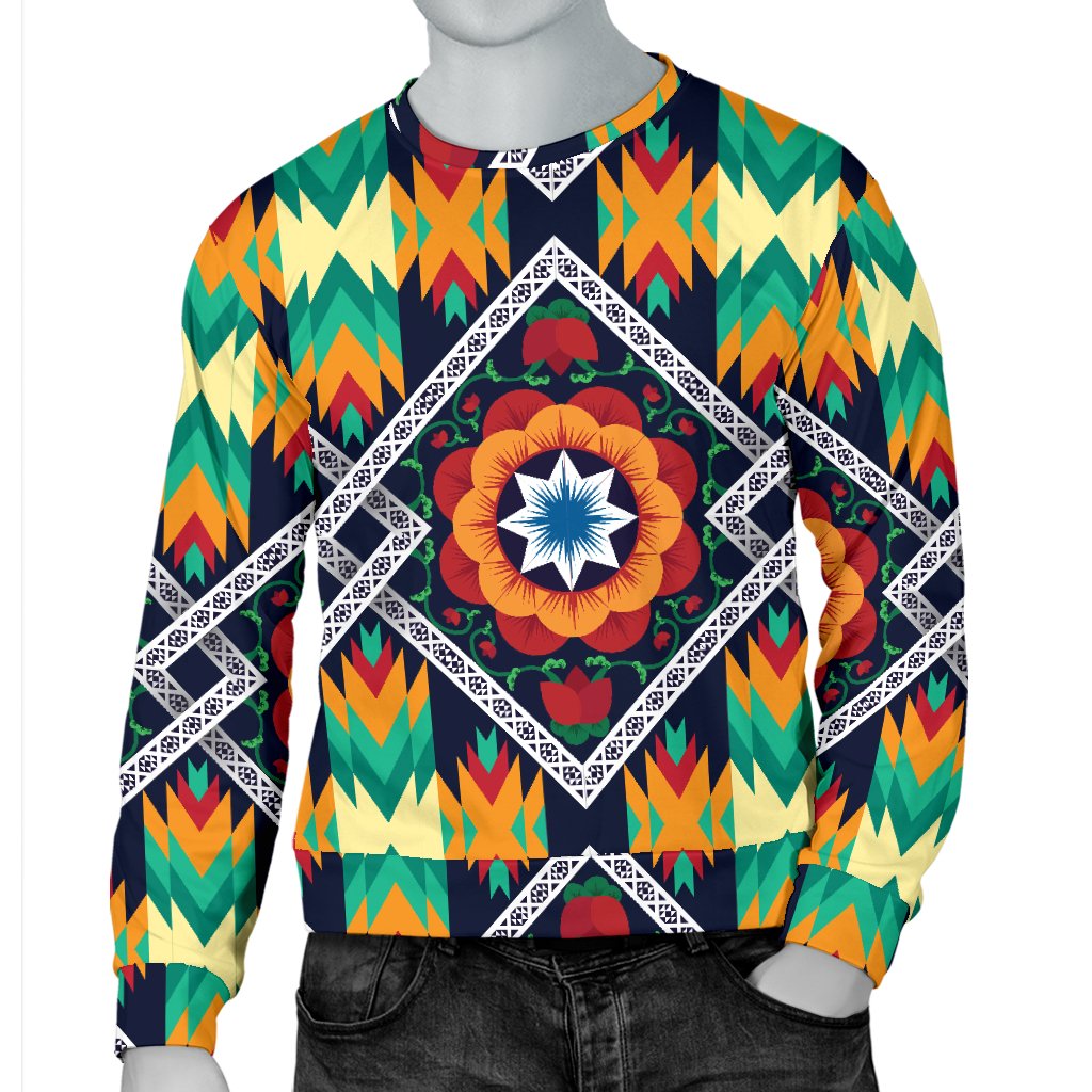 African Kente Men Crewneck Sweatshirt