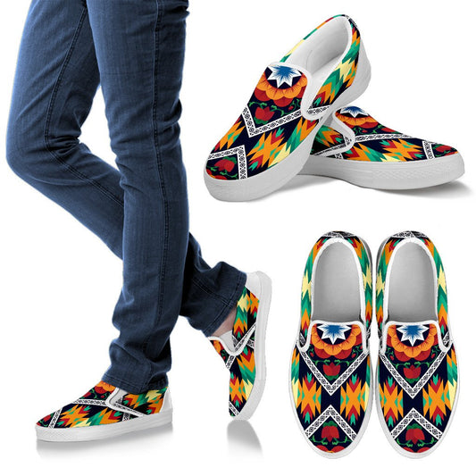 African Kente Men Slip On Shoes