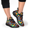 African Kente Mesh Knit Sneakers Shoes