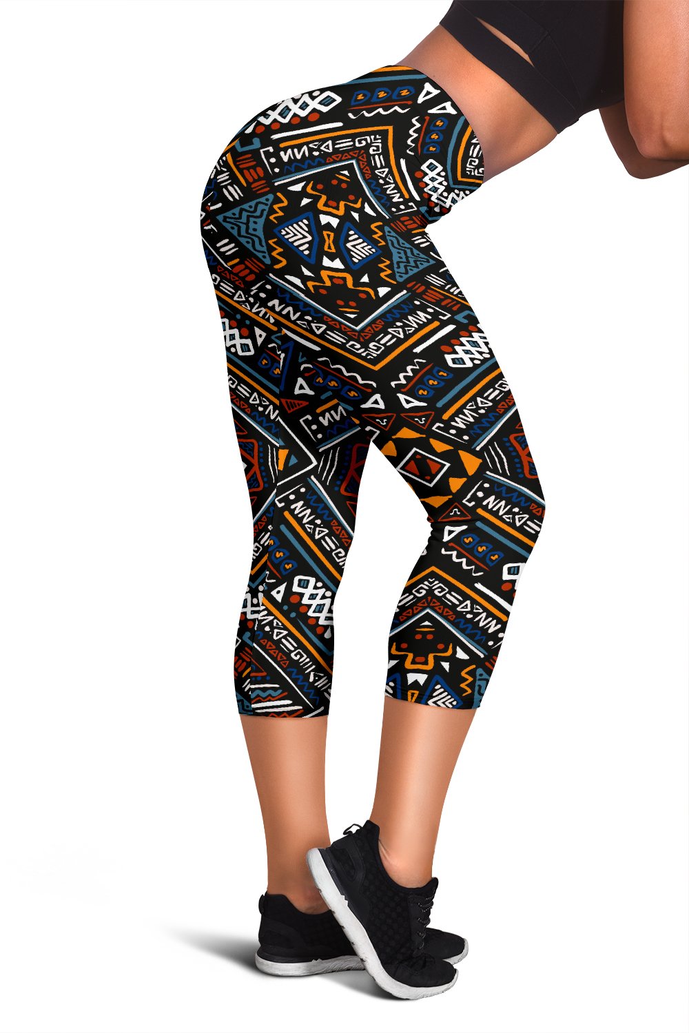African Kente Pattern Women Capris
