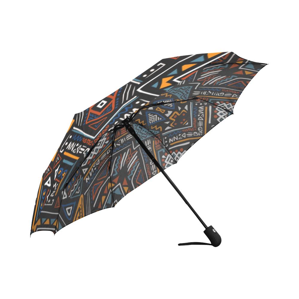 African Kente Print Automatic Foldable Umbrella
