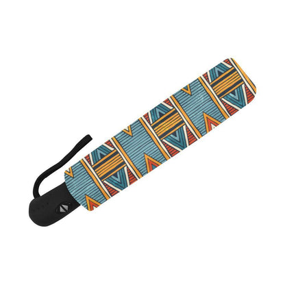African Kente Print Automatic Foldable Umbrella
