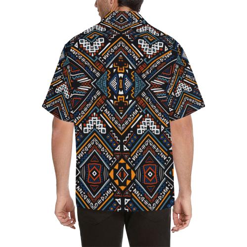 African Kente Print Men Hawaiian Shirt