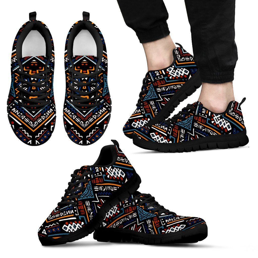 African Kente Print Men Sneakers