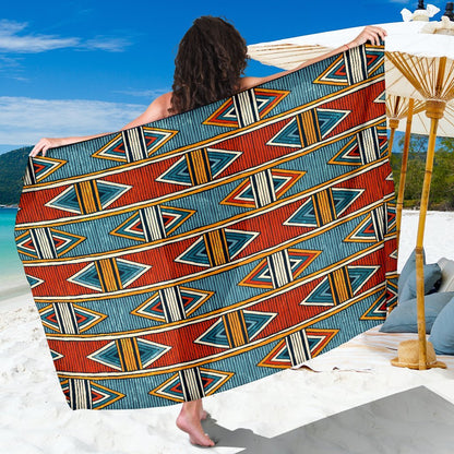 African Kente Print Beach Sarong Pareo Wrap