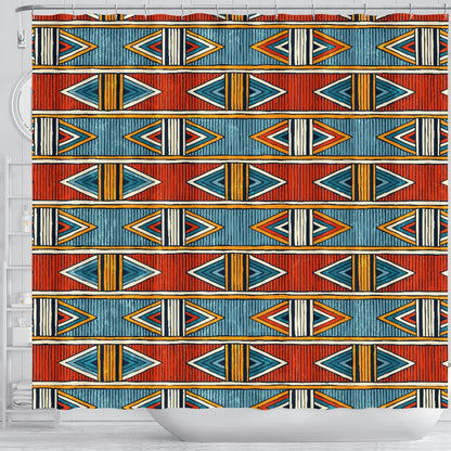 African Kente Print Shower Curtain