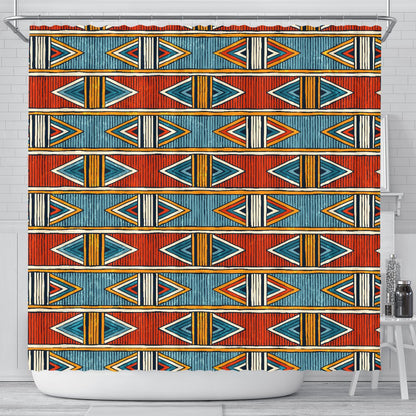 African Kente Print Shower Curtain