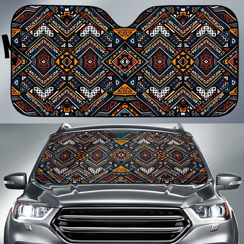 African Kente Print v2 Car Sun Shade-JorJune