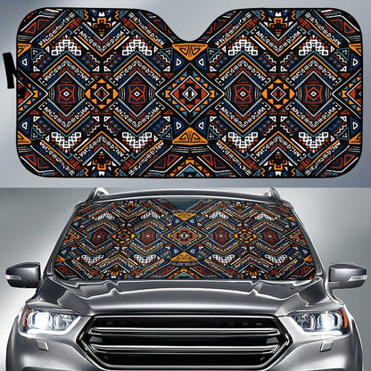 African Kente Print v2 Car Sun Shade-JorJune