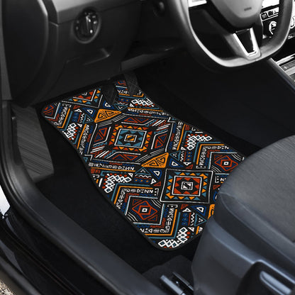 African Kente Print v2 Front and Back Car Floor Mats