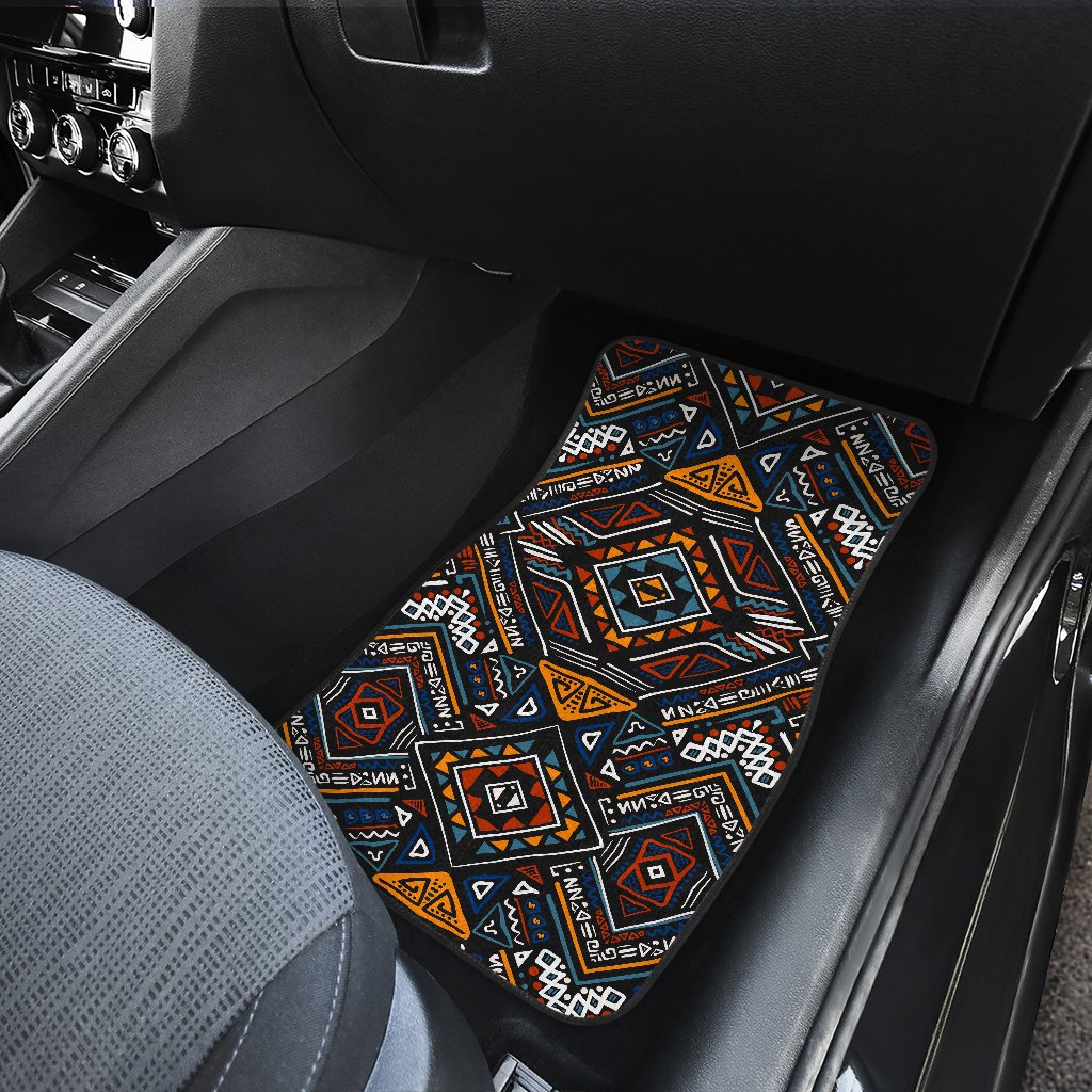African Kente Print v2 Front and Back Car Floor Mats