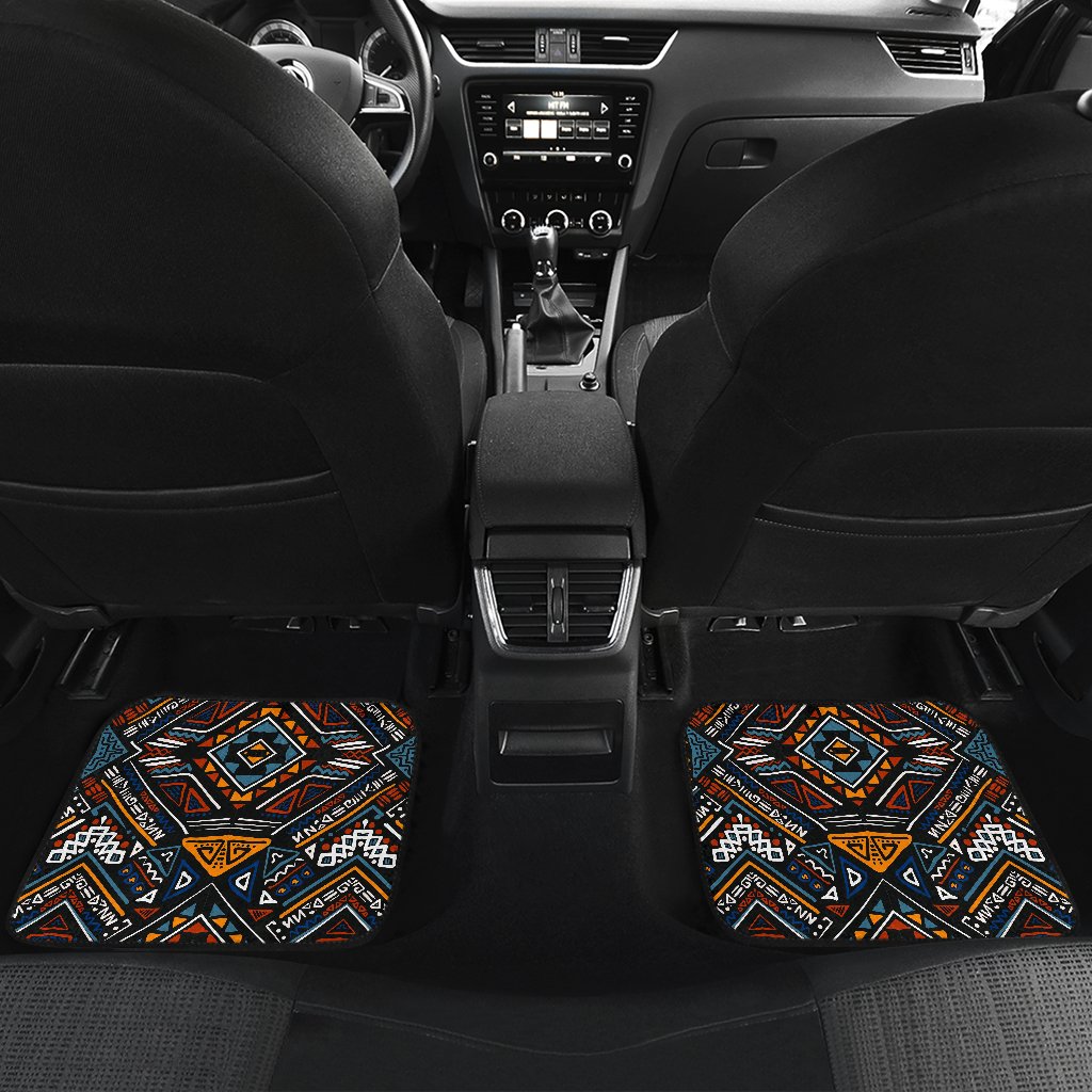African Kente Print v2 Front and Back Car Floor Mats