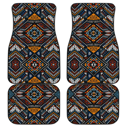 African Kente Print v2 Front and Back Car Floor Mats