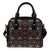 African Kente Print v2 Leather Shoulder Handbag