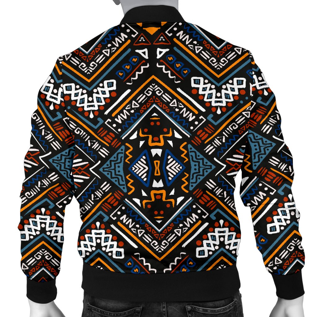 African Kente Print v2 Men Casual Bomber Jacket-JorJune