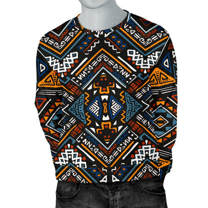 African Kente Print v2 Men Crewneck Sweatshirt