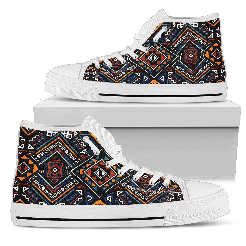 African Kente Print v2 Men High Top Shoes