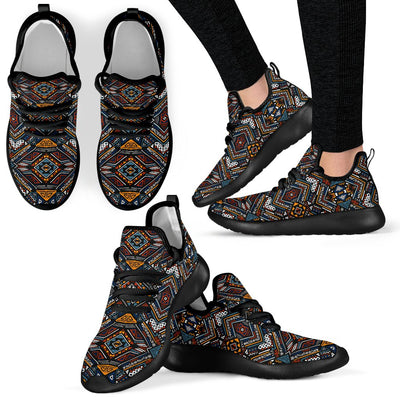 African Kente Print v2 Mesh Knit Sneakers Shoes