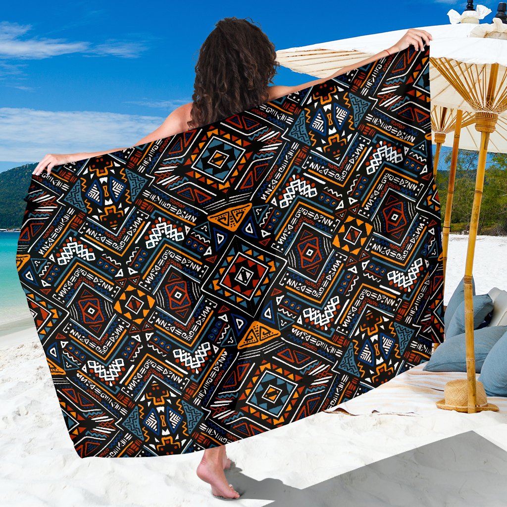 African Kente Print V2 Sarong Pareo Wrap