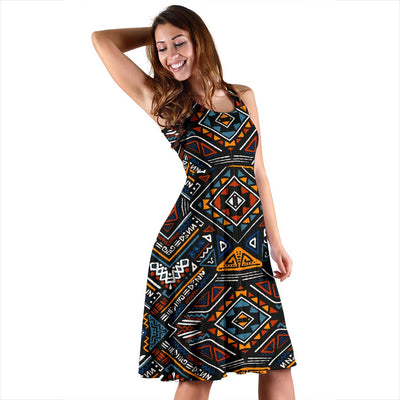 African Kente Print v2 Sleeveless Mini Dress