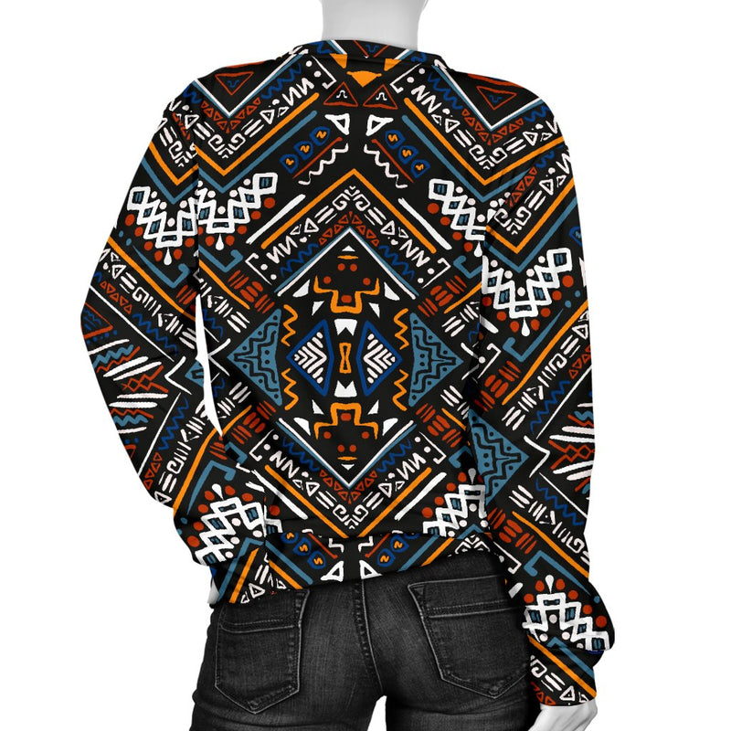 African Kente Print v2 Women Crewneck Sweatshirt