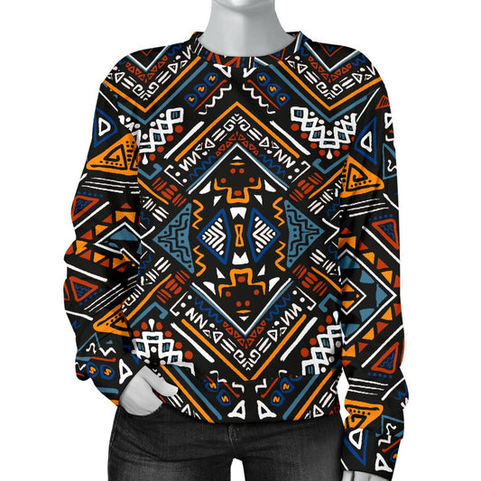 African Kente Print v2 Women Crewneck Sweatshirt