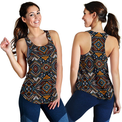 African Kente Print v2 Women Racerback Tank Top
