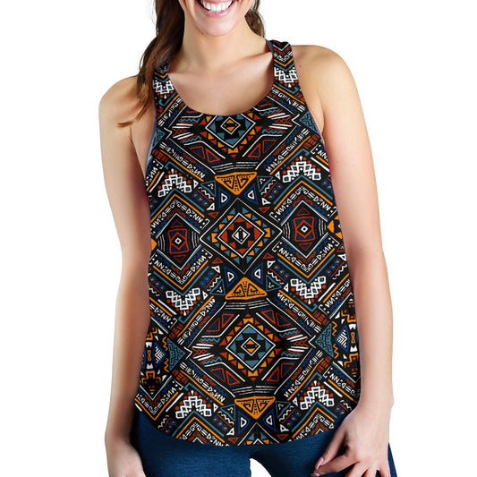 African Kente Print v2 Women Racerback Tank Top