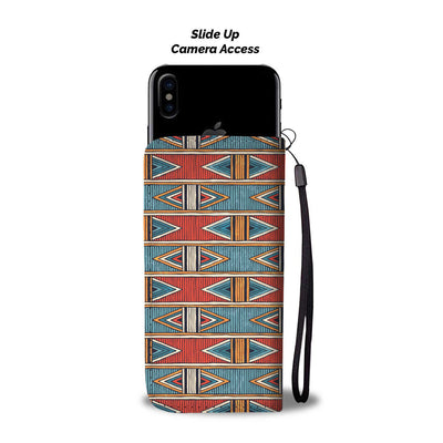 African Kente Print Wallet Phone Case