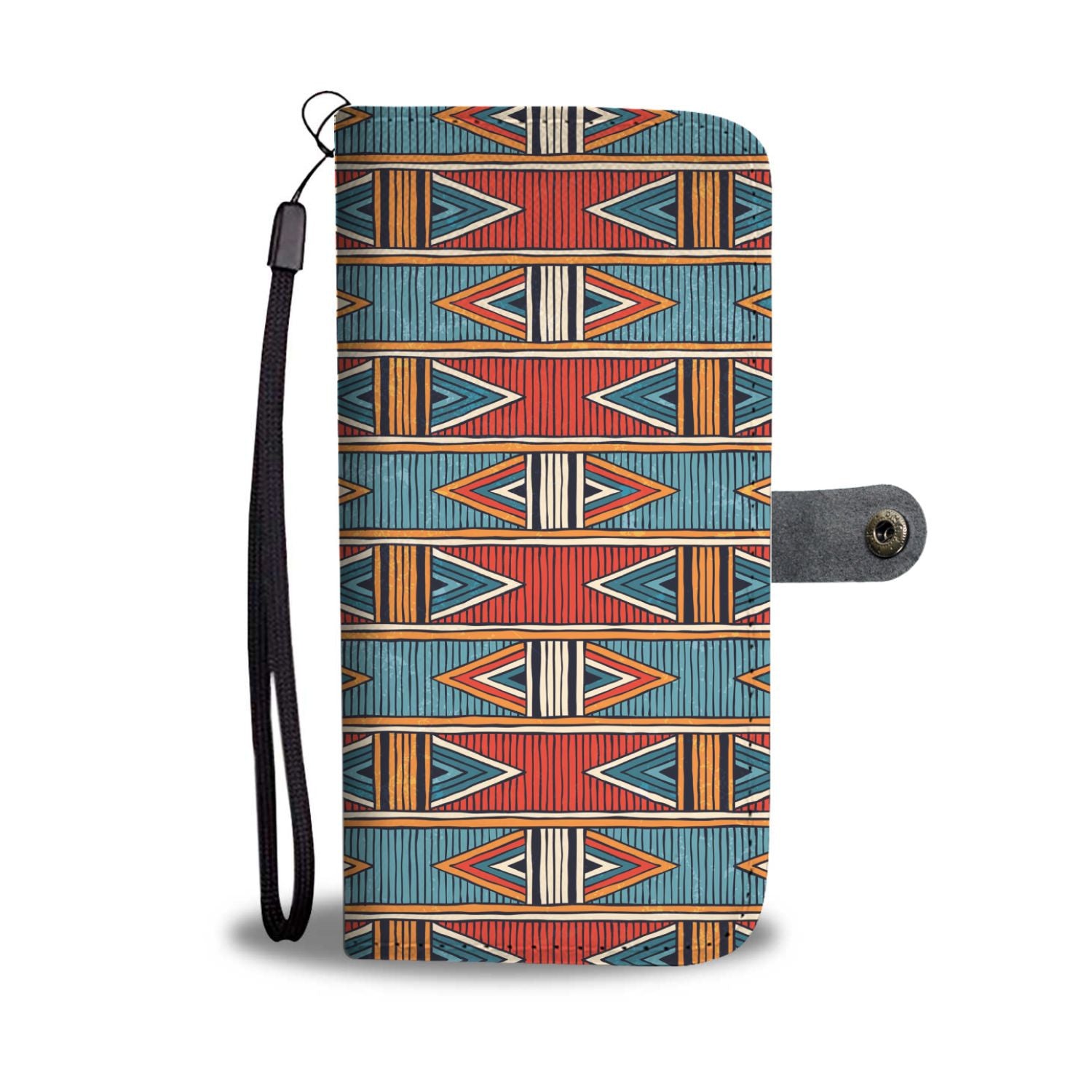 African Kente Print Wallet Phone Case