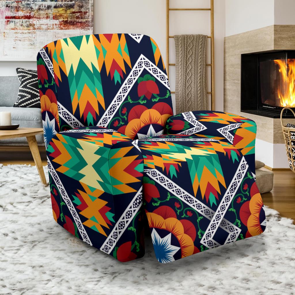 African Kente Recliner Slipcover-JORJUNE.COM