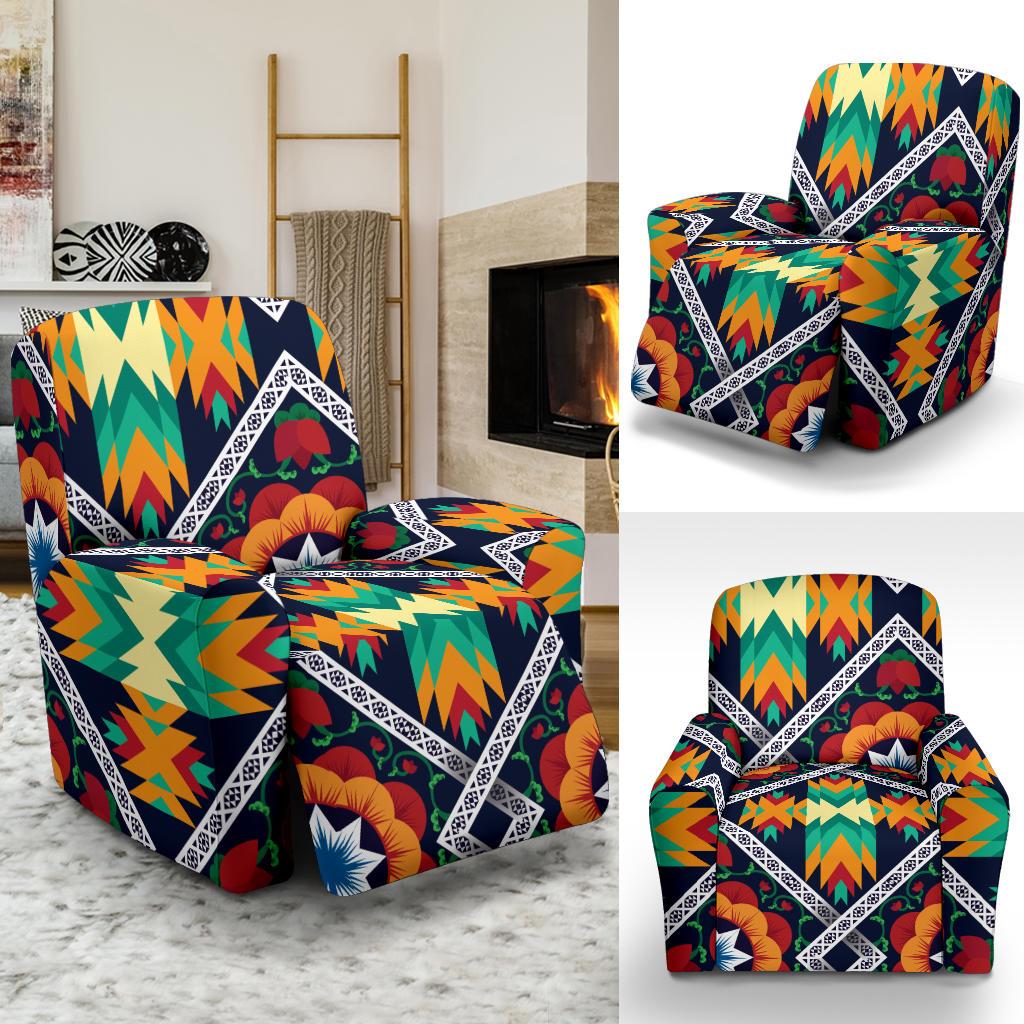 African Kente Recliner Slipcover-JORJUNE.COM