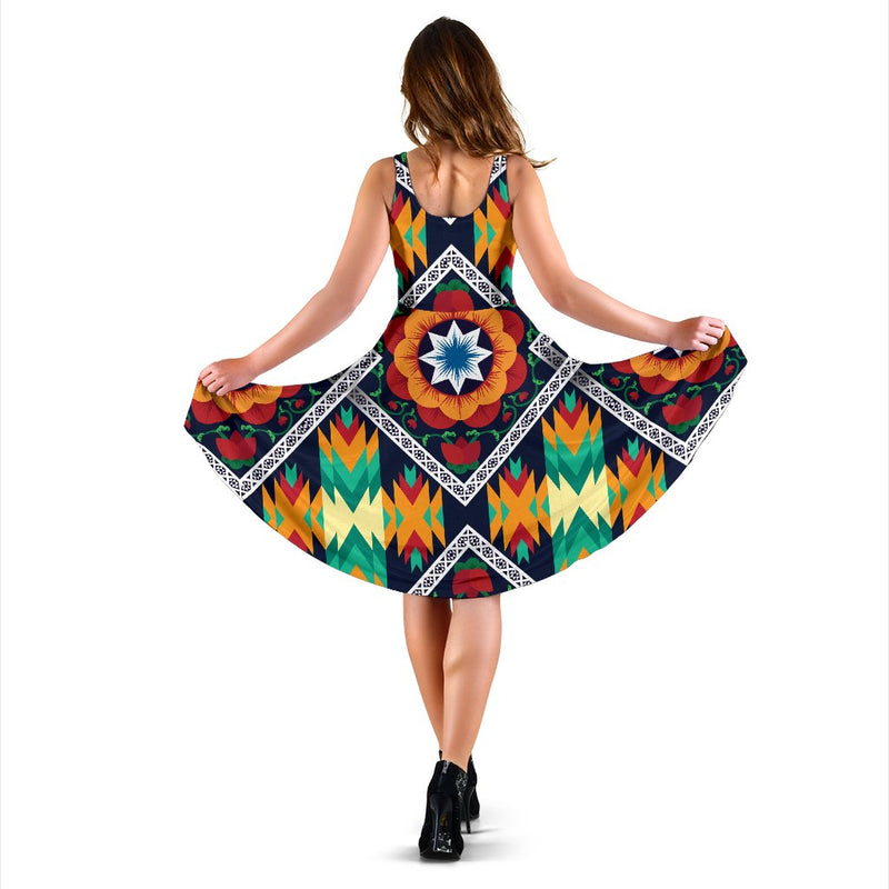 African Kente Sleeveless Mini Dress